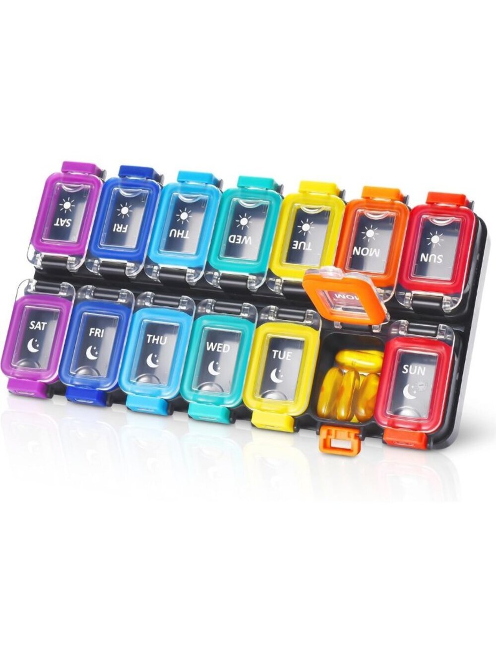Large 7-Day Pill Organizer - Moisture-Proof, Spill-Proof, Travel-Friendly Case
